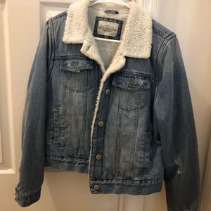 Sherpa jean jacket.